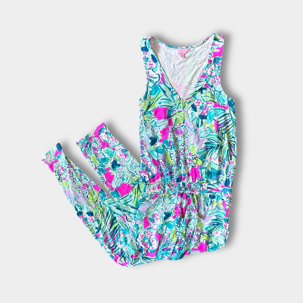 Lilly Pulitzer Paulina Jumpsuit Multi Early Bloomer S